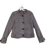 Old Navy Women&#39;s M 4-Button Wool Blend Short Tweed Pea Coat Jacket Prepp... - $39.70 CAD