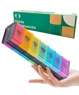 Colorful Extra Large Pill Organizer XXL Pill Box 7 Day Weekly Pill Organ... - $21.33