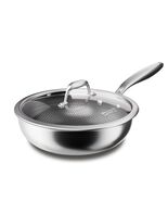 COOKER KING 12-Inch Wok with Lid Hybird Nonstick Wok Professional Grade ... - $58.79