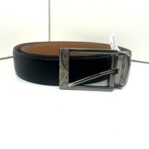 Men’s Robert Graham Black Leather Belt Size 38 Vinsanto  - $26.17