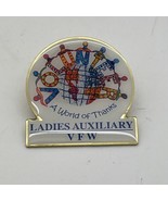 Vintage Ladies Auxiliary VFW A World Of Thanks Volunteer Pin Enameled EC... - $11.75