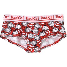 Dr. Seuss Women&#39;s Girlie Short Panties Size Small (5) Red &amp; White NEW Bad Cat - £7.70 GBP