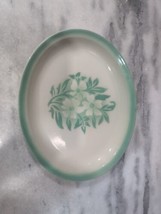Syracuse China Oval Platter Smoky Green Floral Flower Art Pottery Vintage - £19.46 GBP