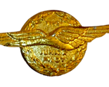 Pin Brooch Thai Junior Pilot Gold Tn Metal 2 3/8&quot; Bird  - £4.94 GBP