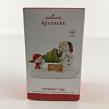 Hallmark Keepsake Christmas Ornament The Perfect Tree w Sound Snowman New 2014 - $41.53