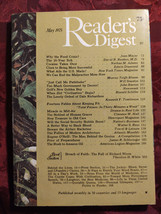 Readers Digest May 1975 David R. Reuben Cocaine Johnny Miller Eugene O&#39;N... - £6.34 GBP