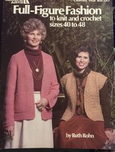Vtg 80s Leisure Arts Knit Crochet Full Figure Fashion Leaflet 142 Ruth R... - $12.12