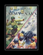 Vintage 1942 Army Navy Football Poster Print Military Reunion Wall Art Gift - $21.99+