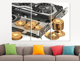 Ethereum Canvas Print Cryptocurrencies Bitcoin Mining Wall Art Cryptocurrency Of - £36.64 GBP