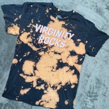 Virginity Rocks Bleach Splatter Graphic T-Shirt Short Sleeve Top - $281.01 MXN