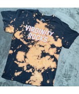 Virginity Rocks Bleach Splatter Graphic T-Shirt Short Sleeve Top - $281.01 MXN
