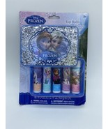 DISNEY FROZEN Lip Balm w/ Carrying Case 5 Piece Collectable - $4.04