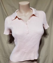 Jr Large Calvin Klein Peach Ribbed Sweater Top Shirt Stretchy SOFT - £10.68 GBP