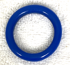 Vintage Royal Blue Peking Glass Hop Round Sewing Basket Handle Bead 1 5/... - $16.34