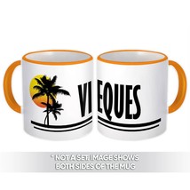 Vieques : Gift Mug Puerto Rico Tropical Beach Travel Souvenir - £12.57 GBP