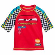 Disney Lightning McQueen Rash Guard for Boys, Size 5/6 Multicolored - £23.35 GBP