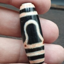 Beautiful Protective Bead Amulet Vintage Old Indo Tibetan Agate pure Eyes - £99.62 GBP