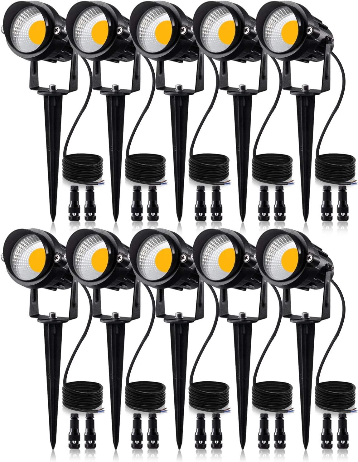 Sunvie 12W Low Voltage Led Landscape Lights With, 10 Pack With Connector - $103.97