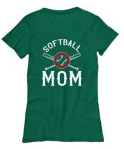 Mom TShirt Softball Mom Green-W-Tee  - £16.84 GBP