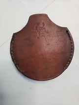 Leather Sheath Only For ROUND Blade  3.5&quot; Wide X 4.5&quot; Tall - $19.19