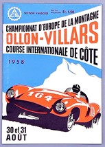 Race Programme Ollon-Villars Championnat d&#39;Europe de la Montagne 1958 - £298.03 GBP