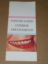 Dentsply Trubyte Dental Lab Individualized Anterior Arrangements Brochure 1970&#39;s - $25.99