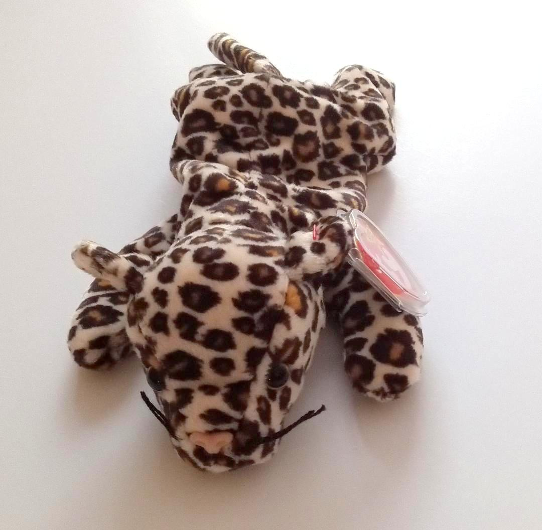 Image 1 of TY Beanie Baby Babies Original Freckles the Spotted Leopard with TY tag Error