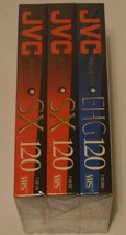 JVC  2 SX + 1 EHG 120 Minute Bonus Pack 3 Pack VHS Cassettes Sealed - £7.43 GBP