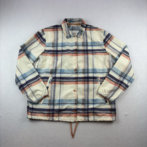 Herschel Voyage Coach Lightweigh Packable Jacket Mens S Plaid Snap Up  - $34.29