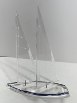 Lucite Acrylic SAILBOAT Sculpture Signed  2005 - $43.12