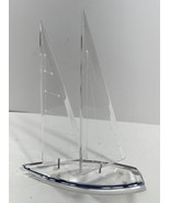 Lucite Acrylic SAILBOAT Sculpture Signed  2005 - £33.27 GBP