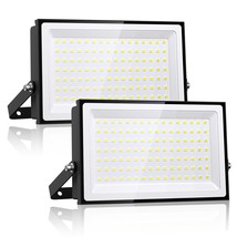 2 Pack 100W Led Flood Light Outdoor, 8900Lm Super Bright Outdoor Securit... - £62.87 GBP