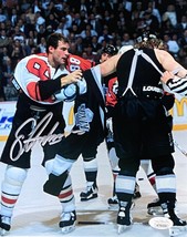 Eric Lindros Signed Philadelphia Flyers 8x10 Fight Photo JSA ITP - £76.86 GBP