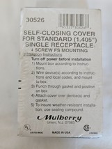 MULBERRY 30526 WET LOCATION CLOSING RECEPTACLE COVER FS MOUNT 1.405” DIA - $242.13 MXN