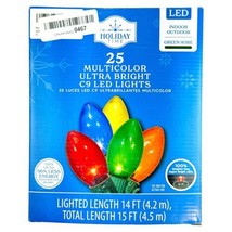 Holiday Time 25 Led Multicolor Christmas Lights (Used In Good Condition!) - £8.72 GBP