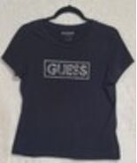 Women's Guess Los Angeles Black T-Shirt X-Large Short Sleeve - $12.82