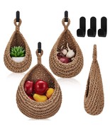 Teardrop Hanging Baskets , Onion Basket Coat Bohemian Storage Fruit Wall... - £31.12 GBP