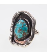 Vintage Navajo Sterling Silver Turquoise Ring Sz 10.50 - $2,536.14 MXN