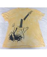John Varvatos Star USA Men&#39;s Stone Wash Yellow Broken Guitar Graphic T-S... - $54.35 CAD