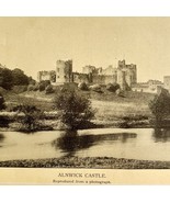 Alnwick Castle Victorian Print 1901 Woman History Antique Ephemera DWP4C - $375.77 MXN