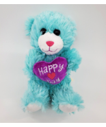 Dan Dee Teal Bear w Happy Birthday Heart Plush 7&quot; Stuffed Animal Toy B50 - €8,70 EUR