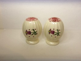 Floral Pattern Salt &amp; Pepper Shakers Vintage - £11.63 GBP