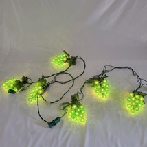 (2) 50&quot; String of 6 Hard Plastic Green Grape Lighted Clusters Indoor/Out... - £19.77 GBP