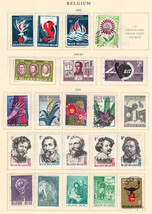 BELGIUM 1964-65 Very Fine Mint &amp; Used Stamps Hinged on List: 2 Sides - £2.45 GBP