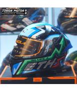 BILMOLA RAPID RS ETH BLUE-GLOSSY FULL FACE SINGLE VISOR HELMET - $683.85 CAD