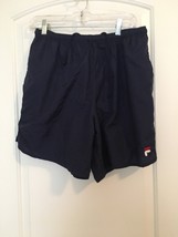 Fila Men&#39;s Swim Active Shorts Attached Brief Size Large Blue - £32.16 GBP