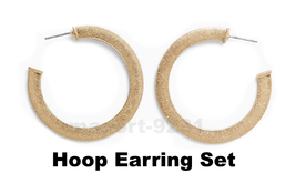 Gold tone Hoop Earring Set 1.5 inches d Torrid post backs  nwot - £6.30 GBP