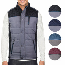 Holstark Men&#39;s Zip Up Multi Pocket Insulated Fleece Lined Two Tone Athletic Vest - £15.74 GBP+