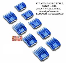 Andis 9 Universal Guide Blade Comb Set*Fit Endurance,Agc,Pulse Zr Ii,Ag Clippers - £27.35 GBP