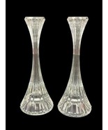 Mikasa Crystal Park Lane Candle Stick Holders 8” Tall Set Of 2 - $38.04 CAD